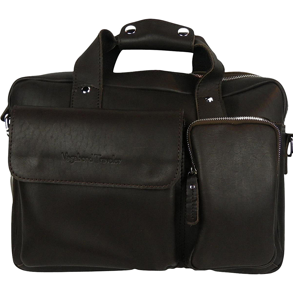 Vagabond Traveler Leather Casual Style B Room Laptop Bag Dark Brown Vagabond Traveler Non Wheeled Business Cases