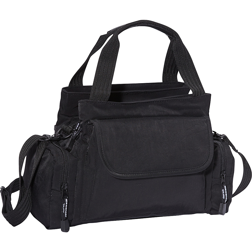 Derek Alexander EW Top Zip Handbag Mini Duffle Black Derek Alexander Fabric Handbags