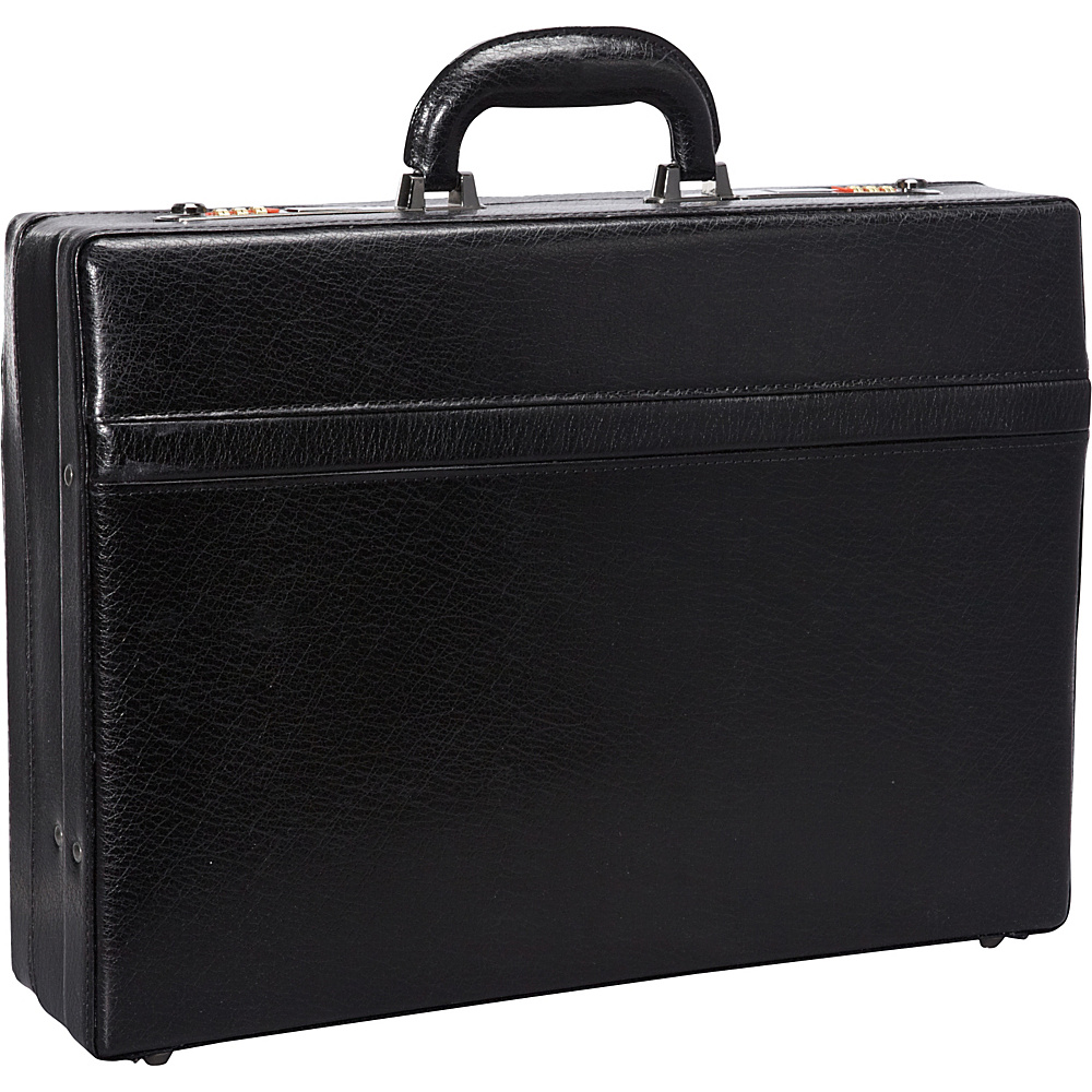 Mancini Leather Goods Expandable Attach Case Black Mancini Leather Goods Non Wheeled Business Cases