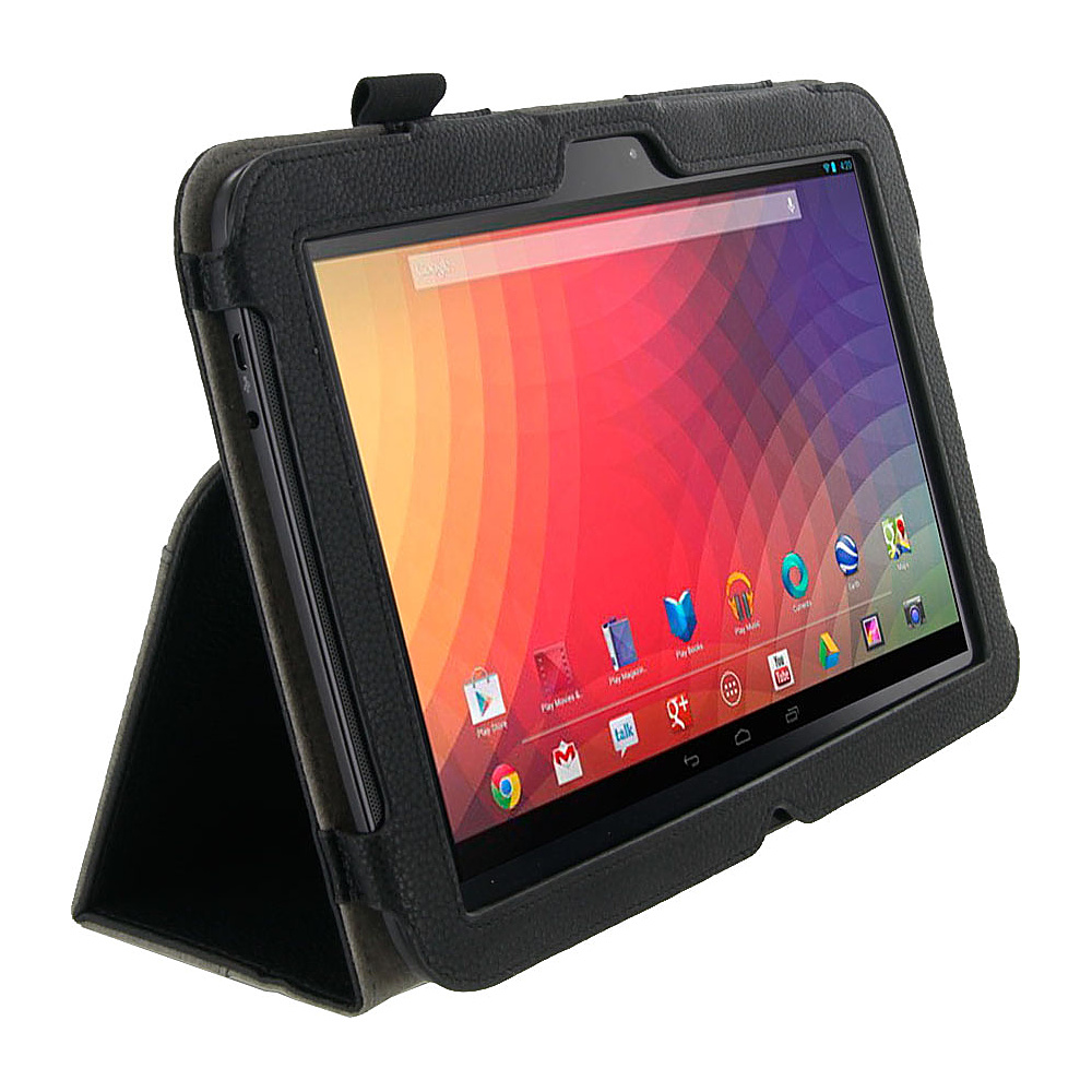 rooCASE Dual Station Folio Case for Google Nexus 10 Black rooCASE Electronic Cases