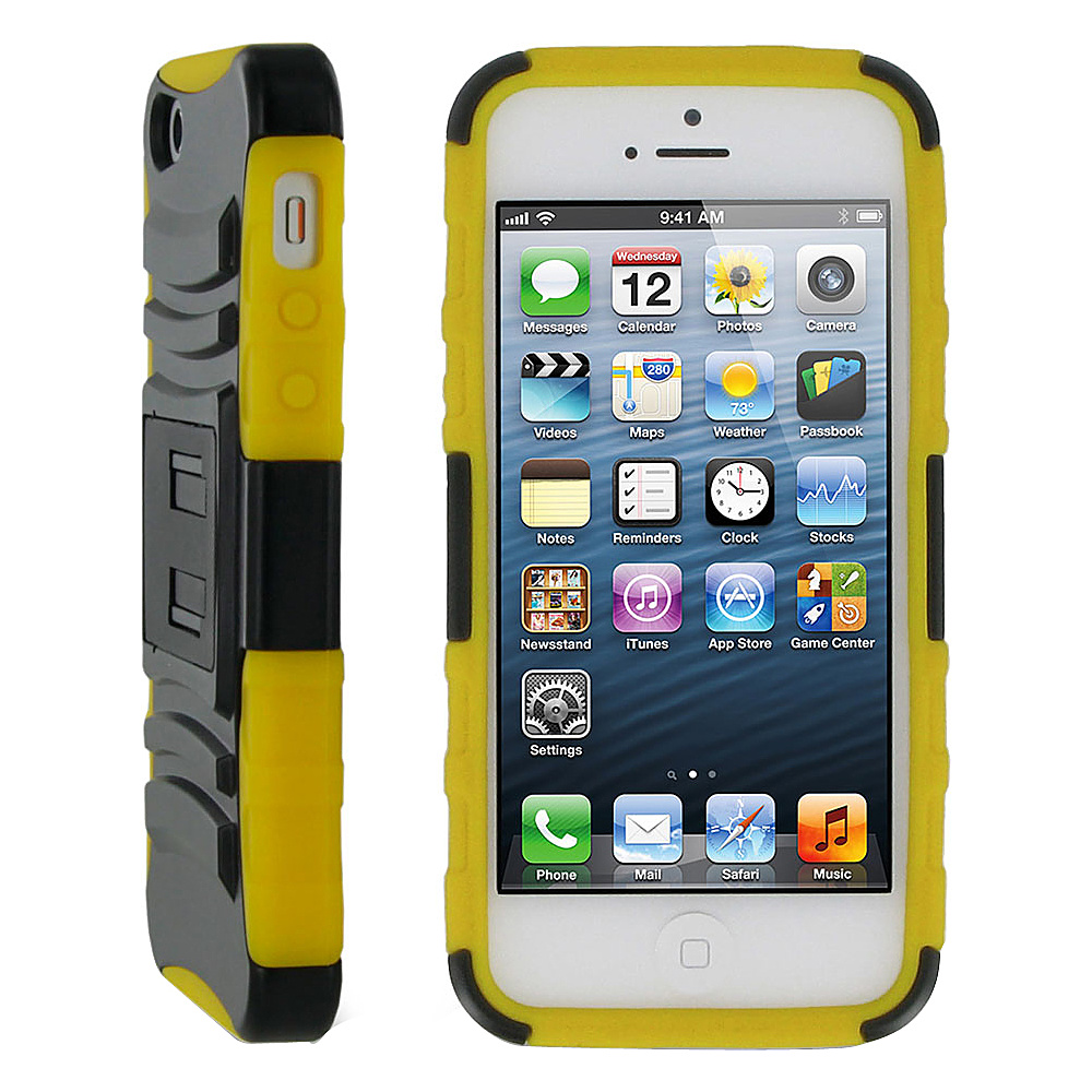 rooCASE T2 Hybrid Armor Case for iPhone SE 5 Yellow rooCASE Electronic Cases