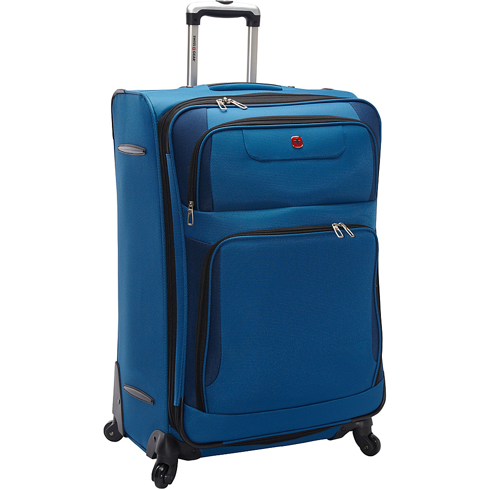 SwissGear Travel Gear 28 Expandable Spinner Blue with Black SwissGear Travel Gear Large Rolling Luggage