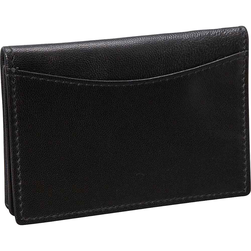 Budd Leather Nappa Soft Leather Business Card Case Black Budd Leather Business Accessories