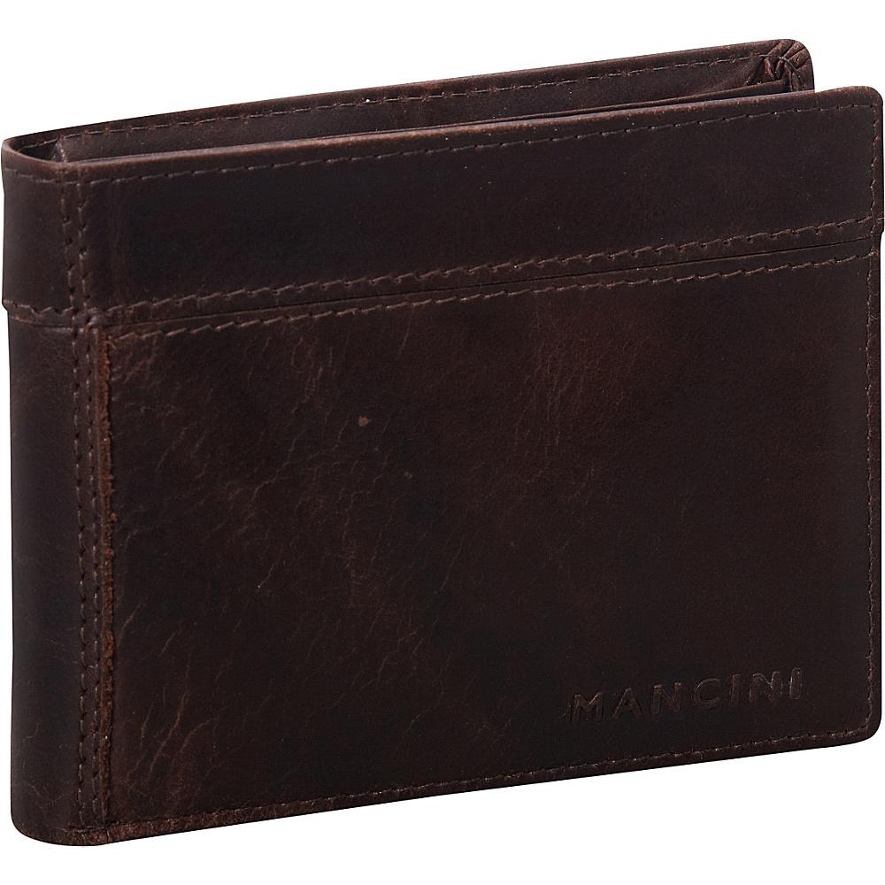 Mancini Leather Goods Men s Classic Billfold with Removable Passcase Brown Mancini Leather Goods Men s Wallets