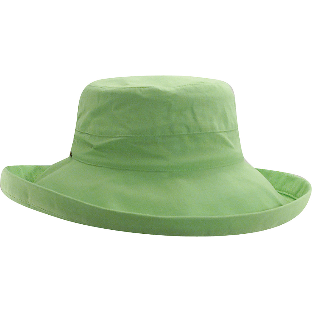 Scala Hats Cotton Big Brim w Drawstring Lime Scala Hats Hats Gloves Scarves