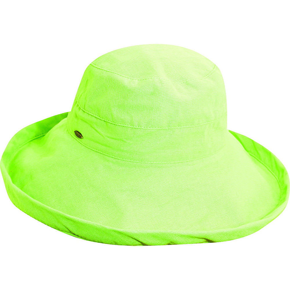 Scala Hats Cotton Big Brim w Drawstring Mint Scala Hats Hats Gloves Scarves