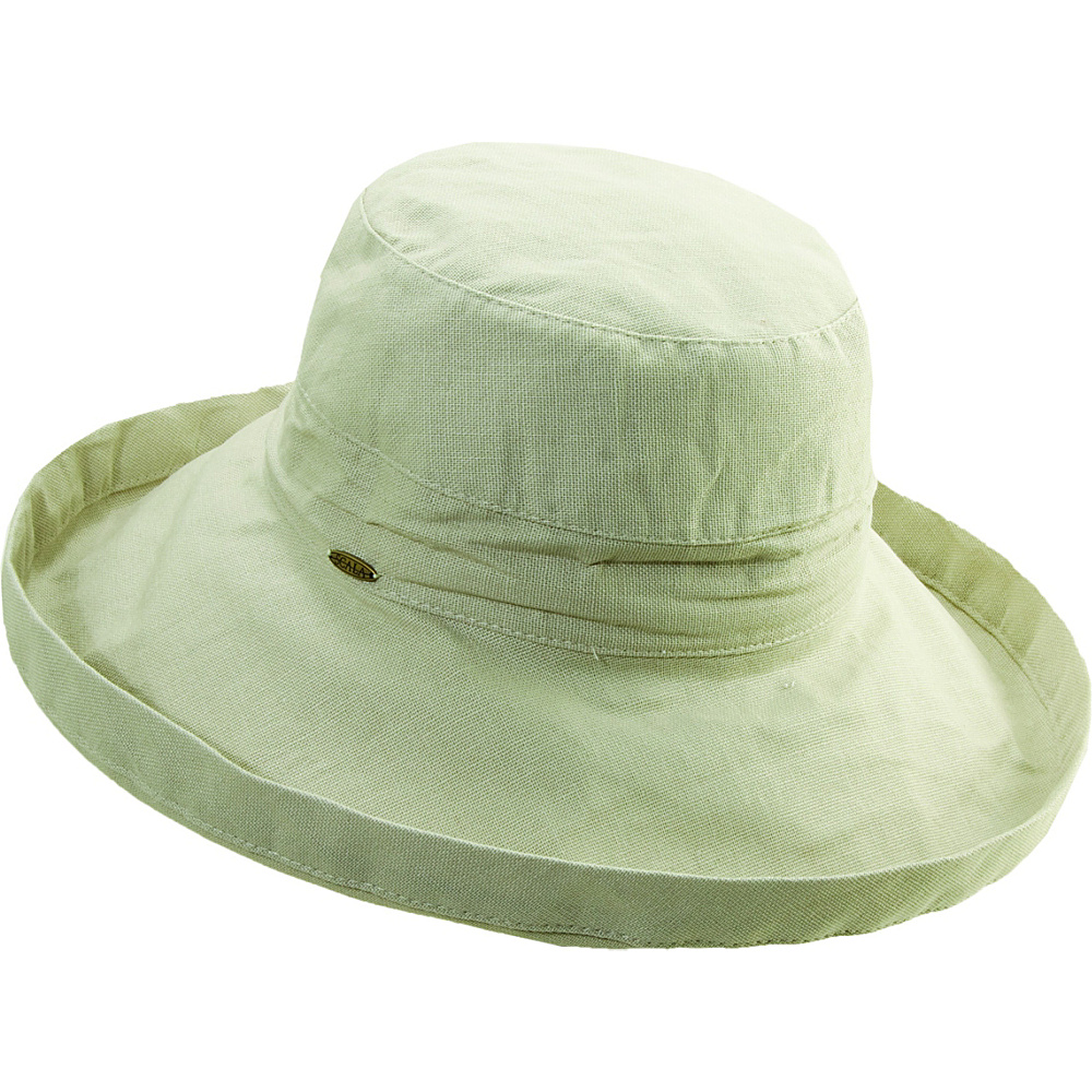 Scala Hats Cotton Big Brim w Drawstring Oatmeal Scala Hats Hats Gloves Scarves