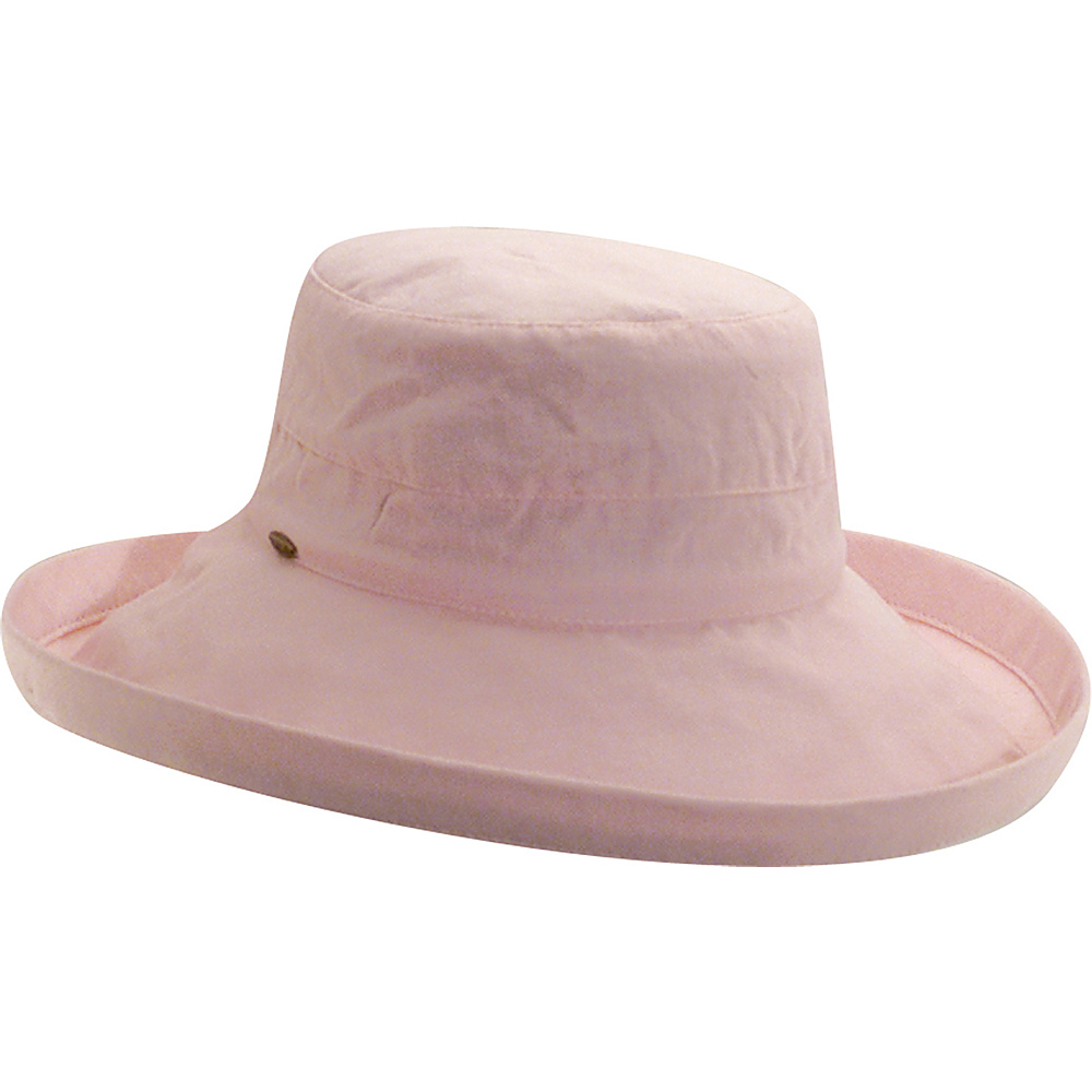 Scala Hats Cotton Big Brim w Drawstring Pink Scala Hats Hats Gloves Scarves