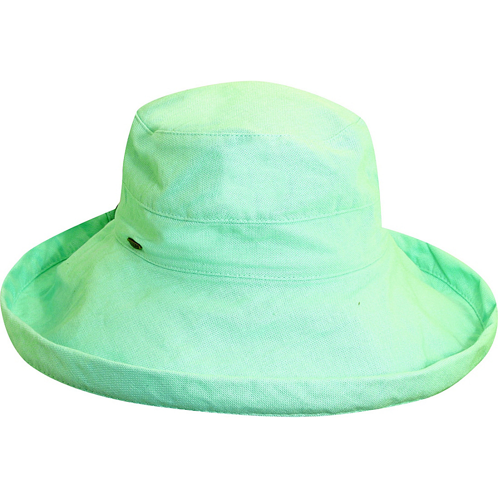 Scala Hats Cotton Big Brim w Drawstring Aqua Scala Hats Hats Gloves Scarves