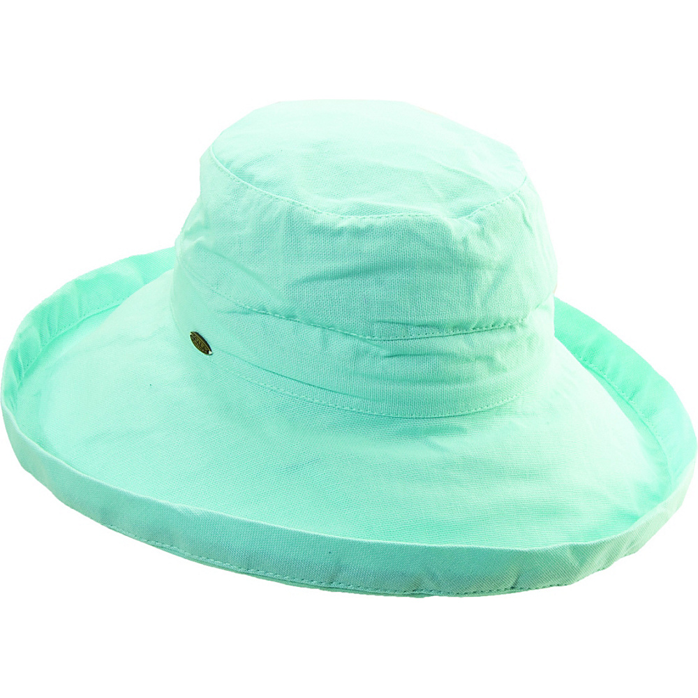 Scala Hats Cotton Big Brim w Drawstring Seaglass Scala Hats Hats Gloves Scarves