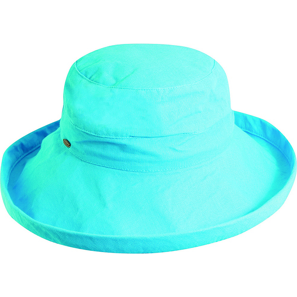 Scala Hats Cotton Big Brim w Drawstring Turquoise Scala Hats Hats Gloves Scarves
