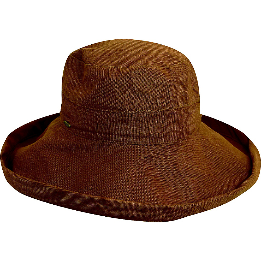 Scala Hats Cotton Big Brim w Drawstring Walnut Scala Hats Hats Gloves Scarves