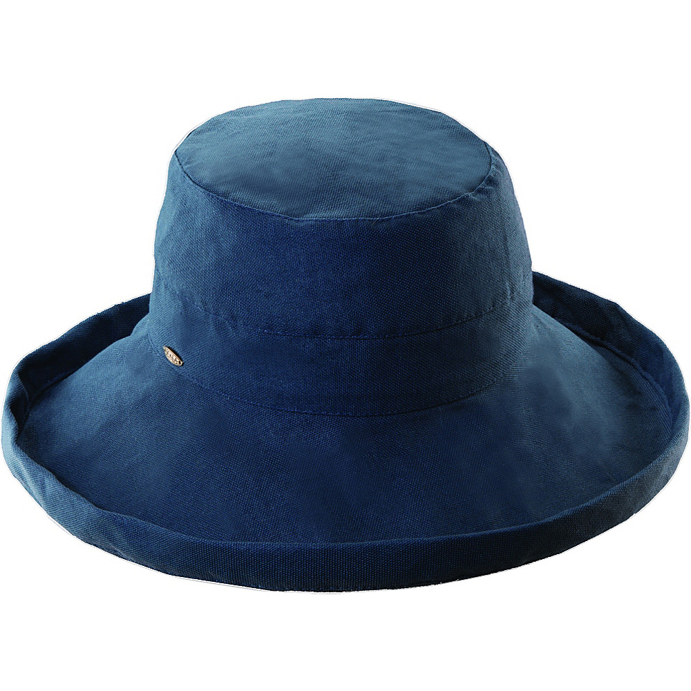Scala Hats Cotton Big Brim w Drawstring Denim Scala Hats Hats Gloves Scarves