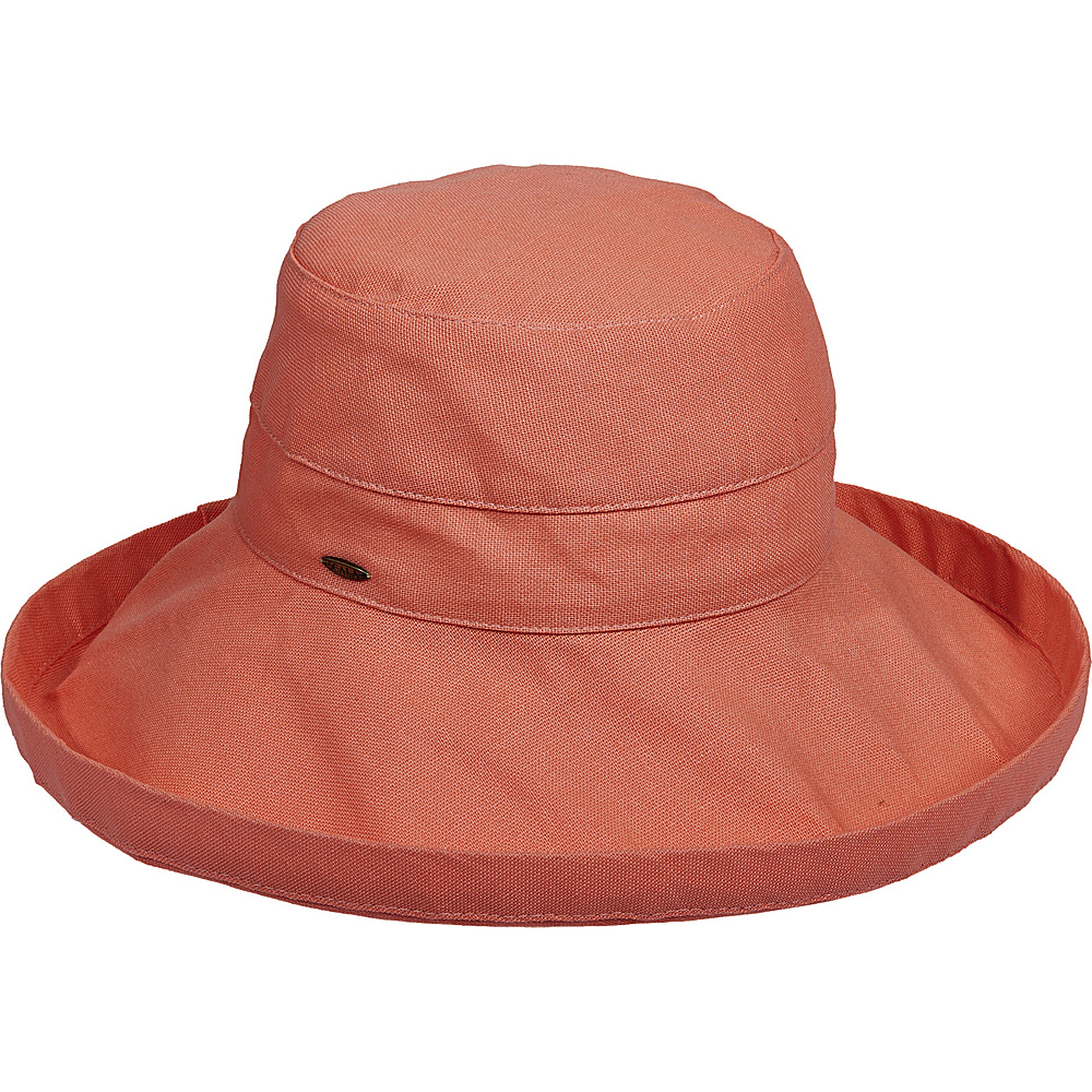 Scala Hats Cotton Big Brim w Drawstring Grapefruit Scala Hats Hats Gloves Scarves