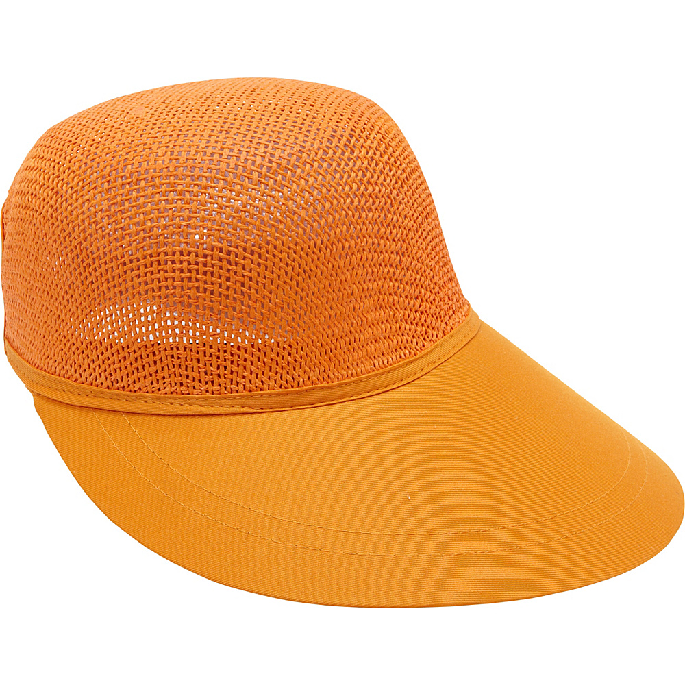 Magid Paper Straw Woven Visor Orange Magid Hats Gloves Scarves