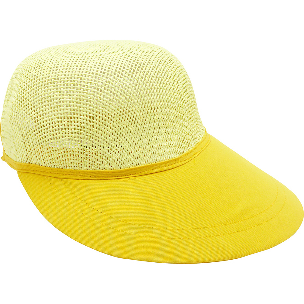 Magid Paper Straw Woven Visor Yellow Magid Hats Gloves Scarves