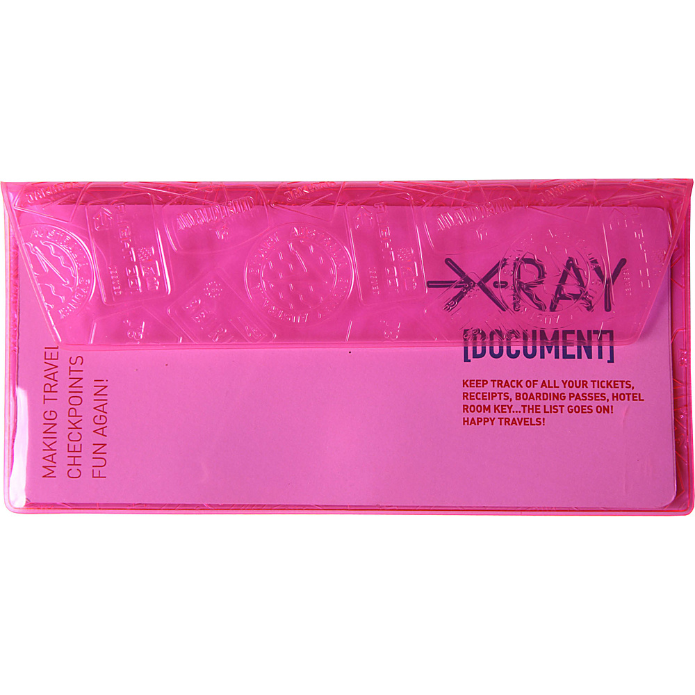 Flight 001 X ray Document Holder Pink Flight 001 Travel Wallets