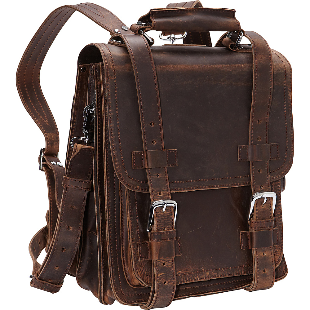 Vagabond Traveler Leather Travel Backpack Brief Vintage Distress Vagabond Traveler Non Wheeled Business Cases