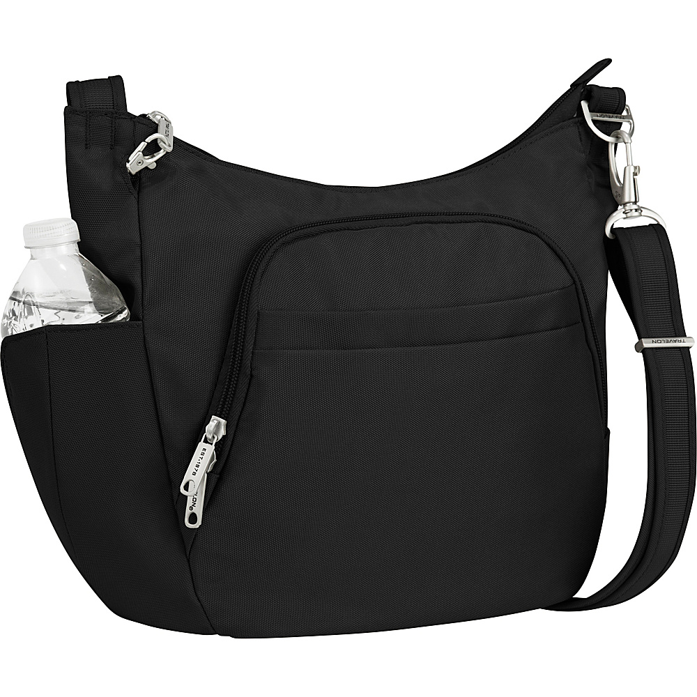 Travelon Anti Theft Classic Crossbody Bucket Bag Exclusive Colors Black Travelon Fabric Handbags
