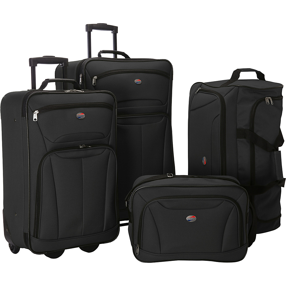 American Tourister Fieldbrook II 4 Pc Nested Luggage Set Black American Tourister Luggage Sets