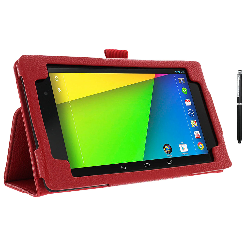 rooCASE Google Nexus 7 FHD Dual Station Folio Case Red rooCASE Electronic Cases