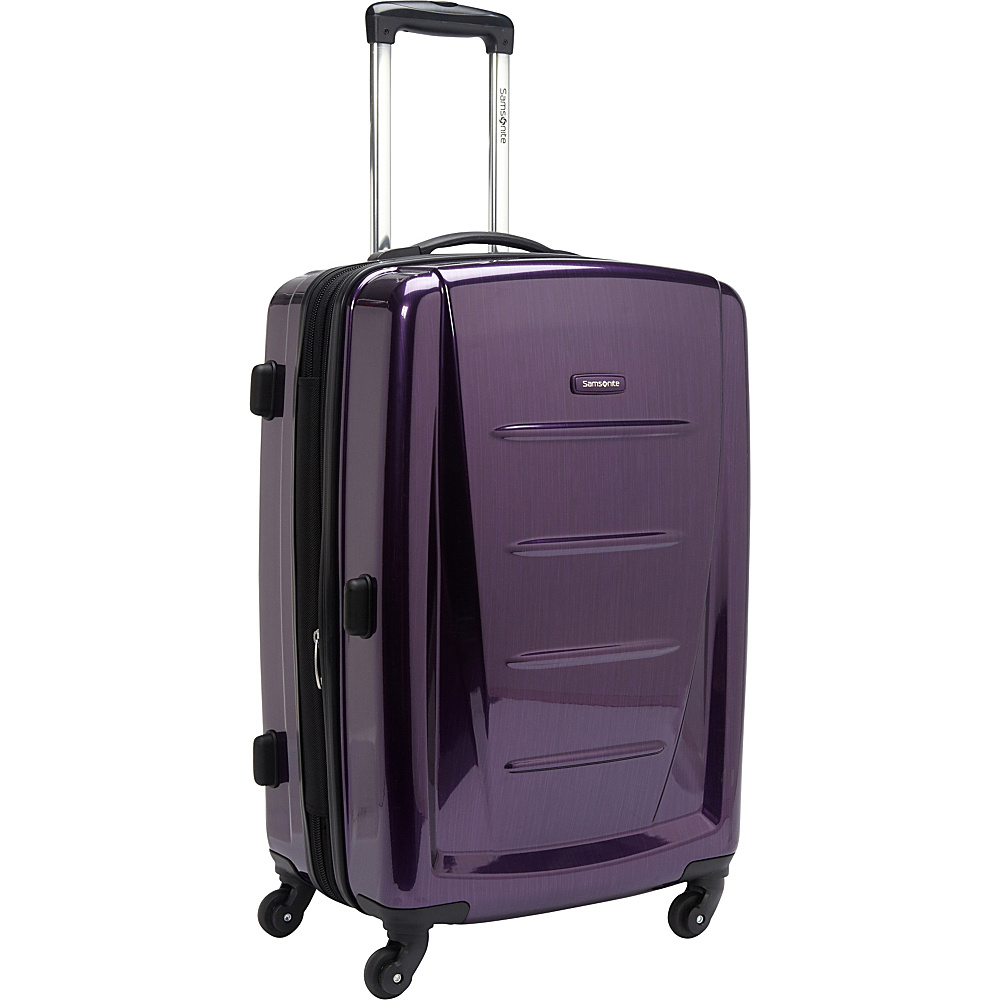 Samsonite Winfield 2 Fashion 24 Hardside Spinner Luggage Purple Samsonite Hardside Checked