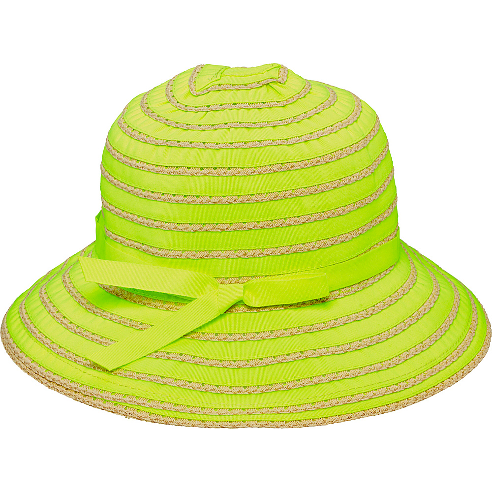 San Diego Hat Neon Striped Bucket Hat Electric Yellow San Diego Hat Hats