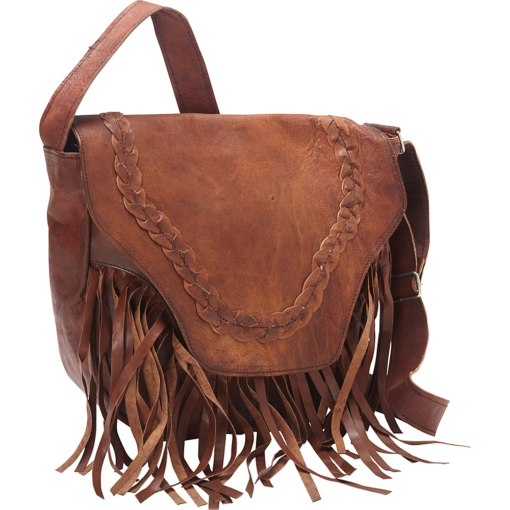 Sharo Leather Bags Leather Fringed Western Cross Body Bag Dark Brown Sharo Leather Bags Leather Handbags
