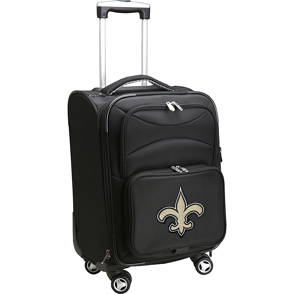 Denco Sports Luggage NFL 20 Domestic Carry On Spinner New Orleans Saints Denco Sports Luggage Softside Carry On