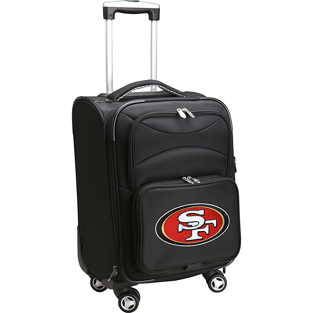 Denco Sports Luggage NFL 20 Domestic Carry On Spinner San Francisco 49ers Denco Sports Luggage Softside Carry On