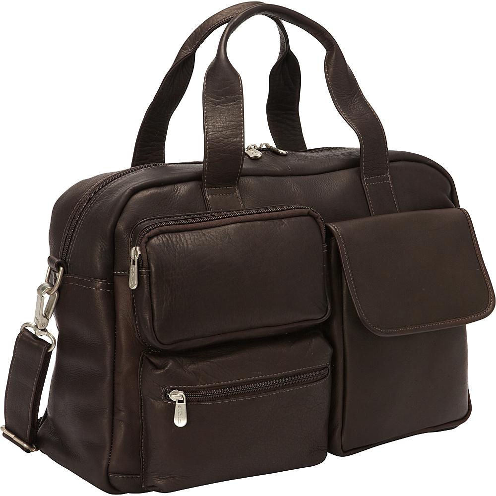 Piel Multi Pocket Carry On Chocolate Piel Softside Carry On