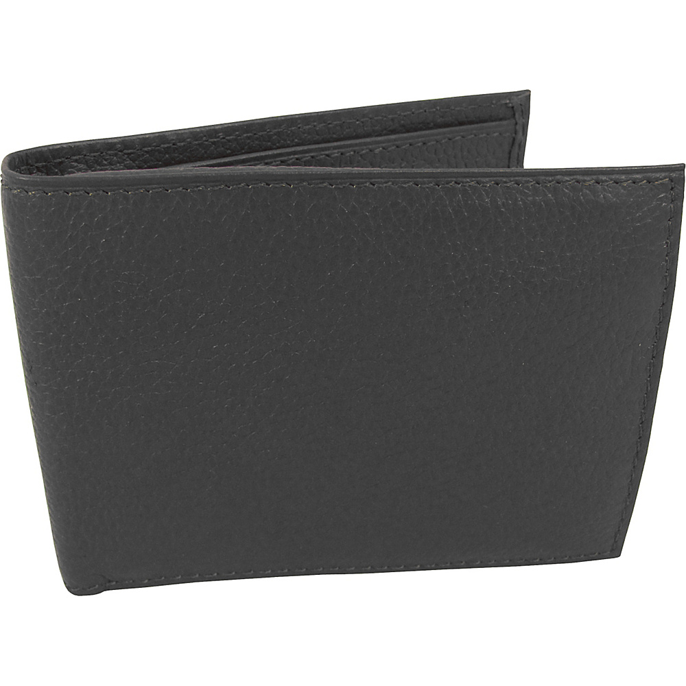 AmeriLeather Leather Bi Fold Wallet Black AmeriLeather Men s Wallets