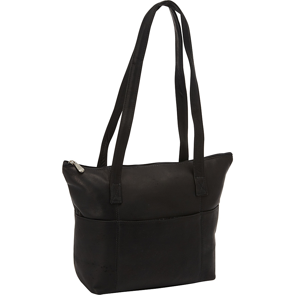 David King Co. Top Zip Shopping Tote Black David King Co. Leather Handbags