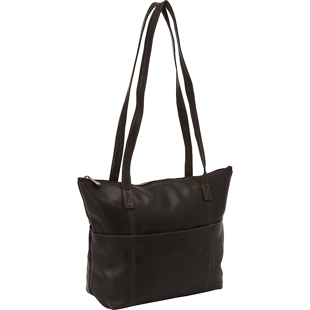 David King Co. Top Zip Shopping Tote Cafe David King Co. Leather Handbags