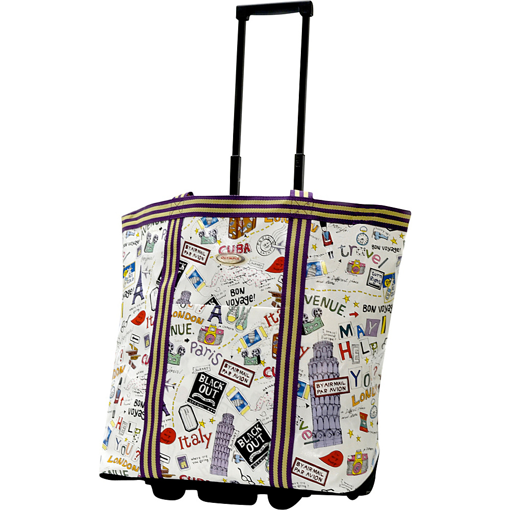 Olympia Cosmopolitan Rolling Shopper Tote City Olympia All Purpose Totes