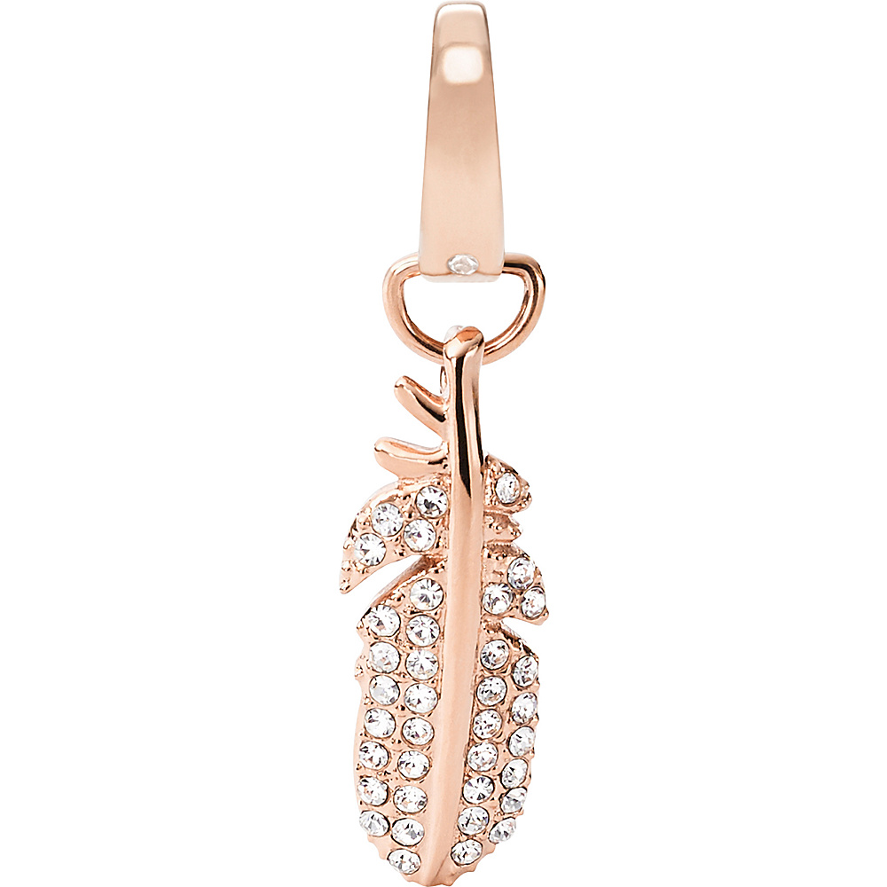 Fossil Feather Charm Rose Gold Fossil Other Fashion Accessories
