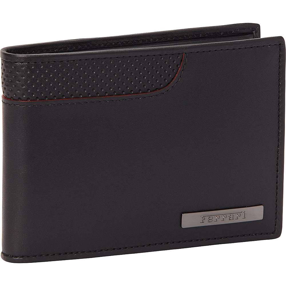 Ferrari Luxury Collection Engine Wallet with Flap Blacks Ferrari Luxury Collection Mens Wallets