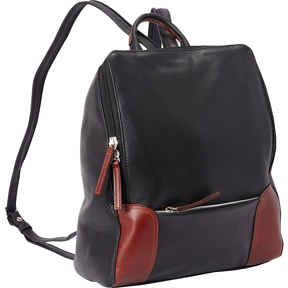 Derek Alexander Backpack Sling Black Brandy Derek Alexander Leather Handbags
