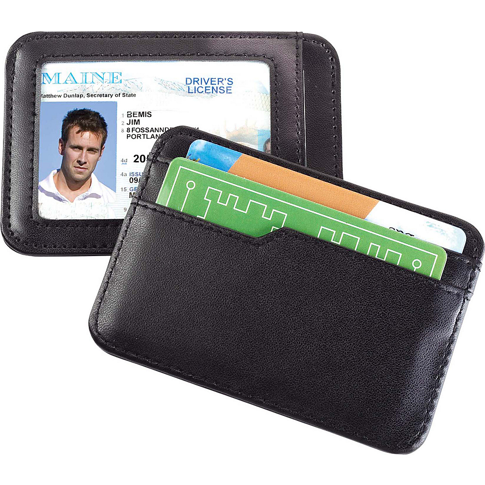 High Road Smooth Trip RFID Blocking Leather Card and ID Case Black High Road Travel Wallets