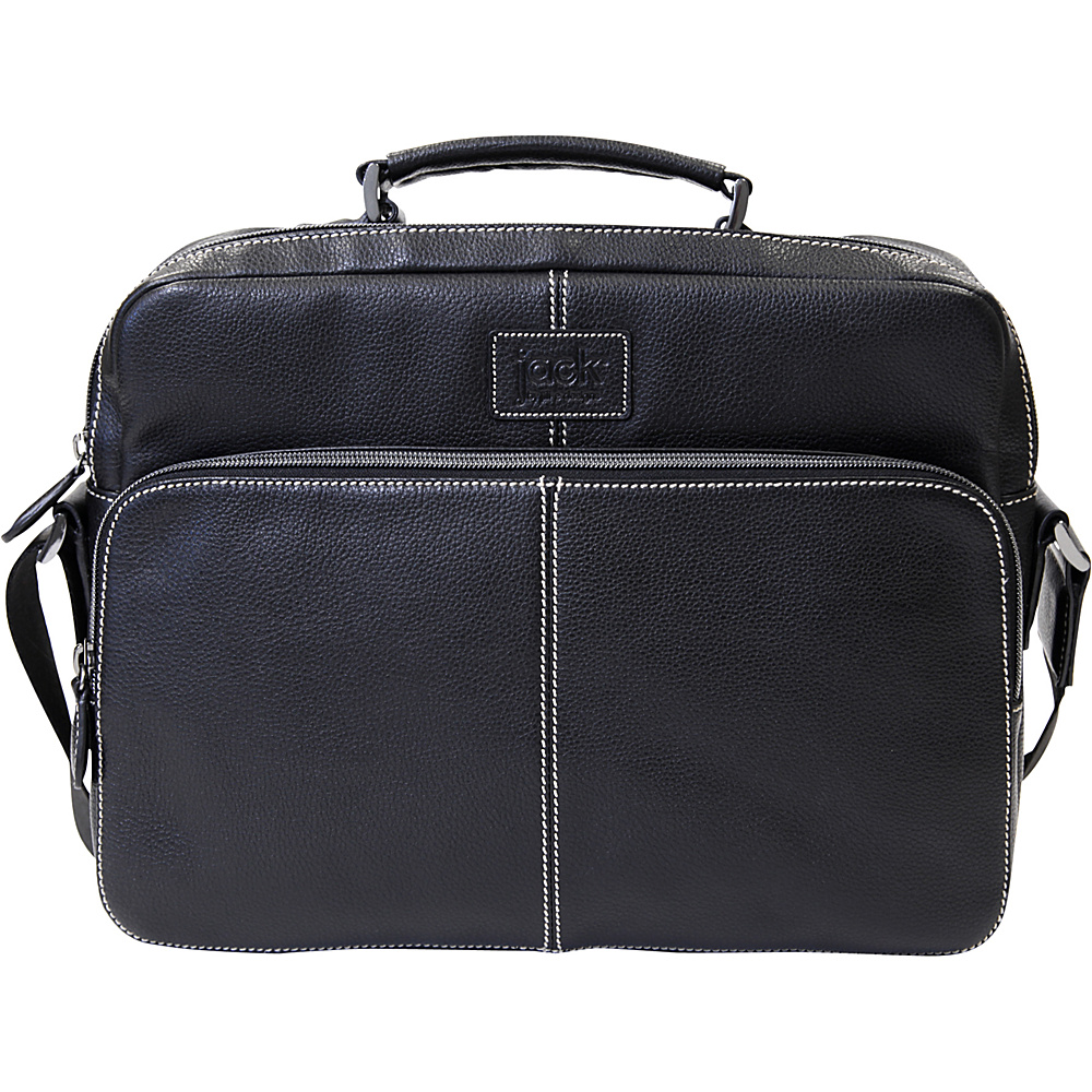 Jill e Designs Jack Jeremy 13 Leather Laptop Bag Black Jill e Designs Non Wheeled Business Cases