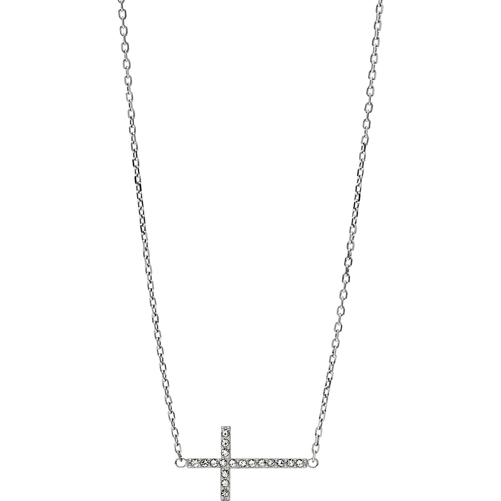 Fossil Cross Necklace Silver Fossil Jewelry
