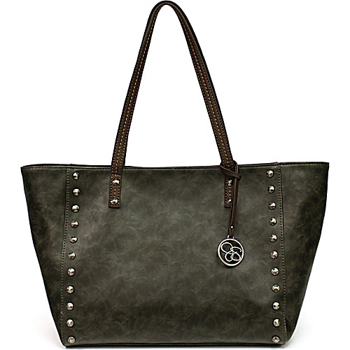 ... Removable Pouch Slat GreyDk Brown - Jessica Simpson Manmade Handbags