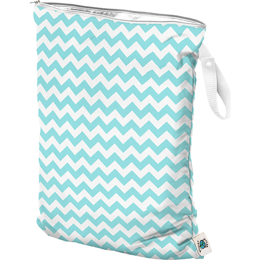 Planet Wise Large Wet Bag Teal Chevron Planet Wise Diaper Bags Accessories