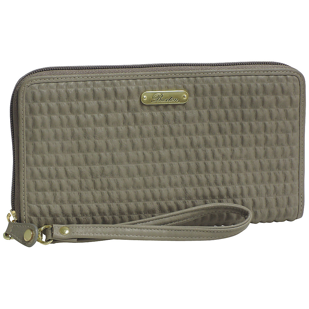 Buxton Crinkle Classic Zip Around Wallet with Removable I.D. Card Sleeve Paloma Buxton Ladies Small Wallets