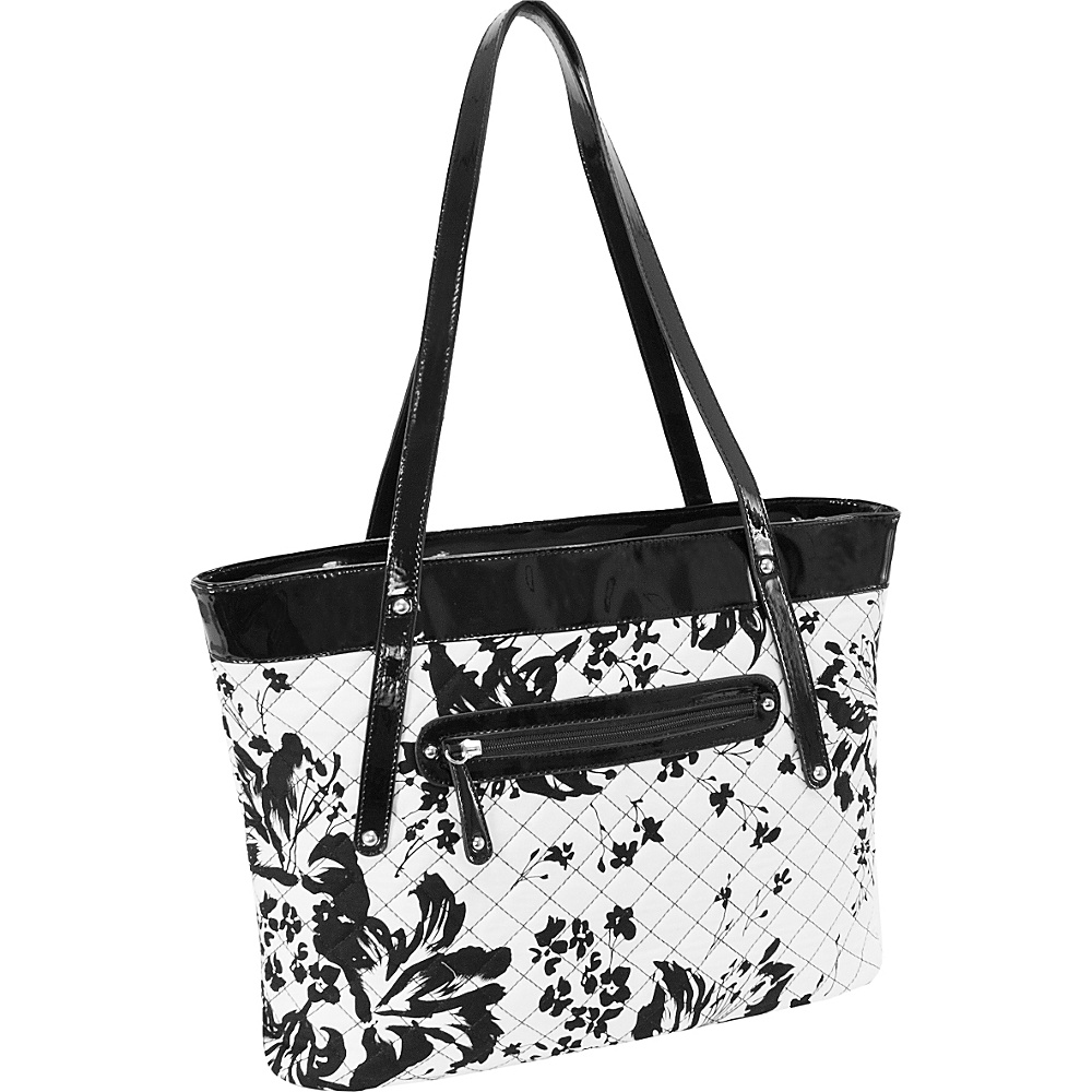 Parinda Fiona Tote Black and White Parinda Fabric Handbags
