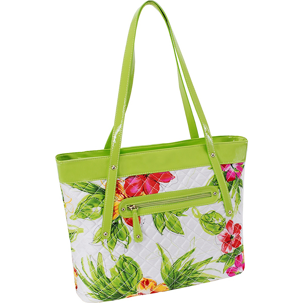 Parinda Fiona Tote Green Parinda Fabric Handbags