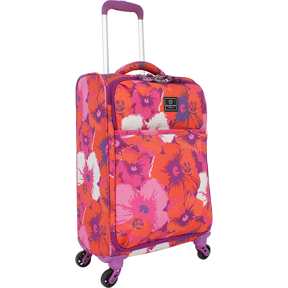 French West Indies 20 Carry On Spinner Pop Flower Purple French West Indies Small Rolling Luggage