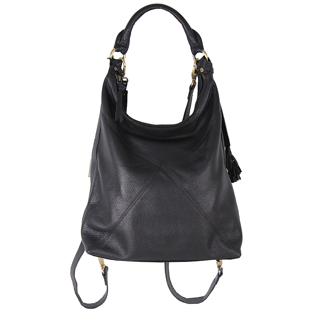 Latico Leathers Marilyn Backpack Handbag Pebble Black Latico Leathers Leather Handbags