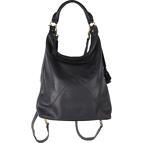 Latico Leathers Marilyn Backpack Handbag Pebble Black - Latico Leathers Leather Handbags