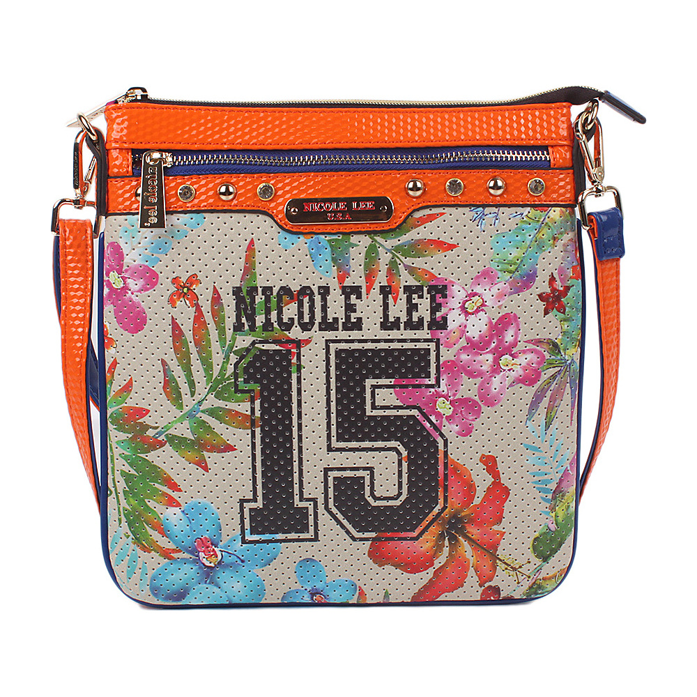 Nicole Lee Numeric 15 Print Cross Body Beige Nicole Lee Manmade Handbags